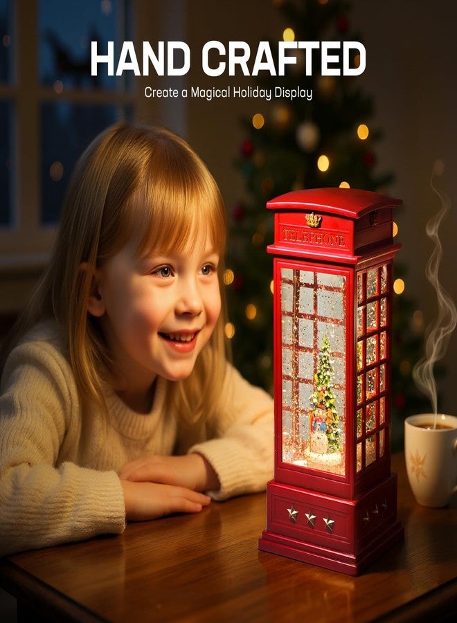 فانوس كرة الثلج الموسيقي من ميري بالس، مزين ببريق متلألئ، مع 8 أغانٍ، مثالي لتزيين عيد الميلاد وهداياه. - Image 2